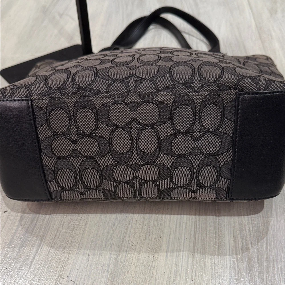 Coach Black and Brown Patterned Tote